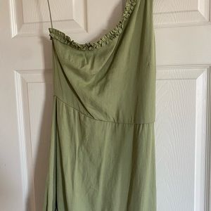 One shoulder ; Sage green dress-new w/tags